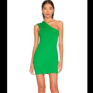 Superdown Emerald One Shoulder Dress
